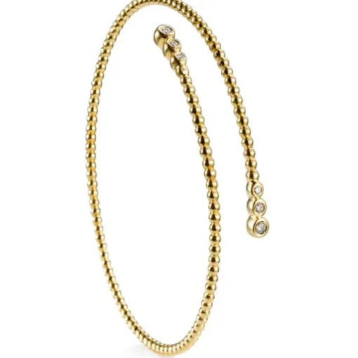Pulsera "Bubbles" de oro amarillo con 6 diamantes en chatón