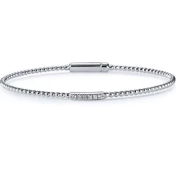 Pulsera "Bubbles" de oro blanco con 6 diamantes talla brillante