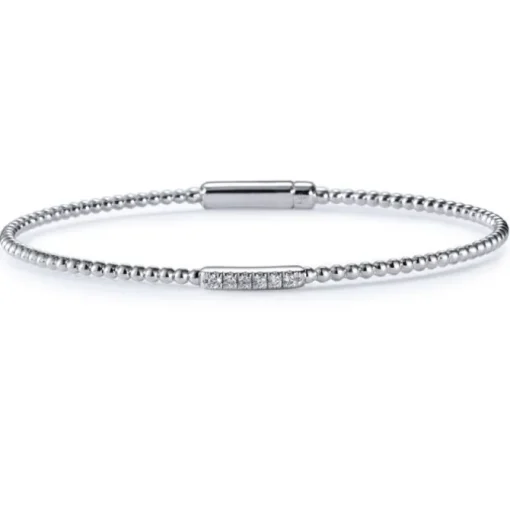 Pulsera "Bubbles" de oro blanco con 6 diamantes talla brillante