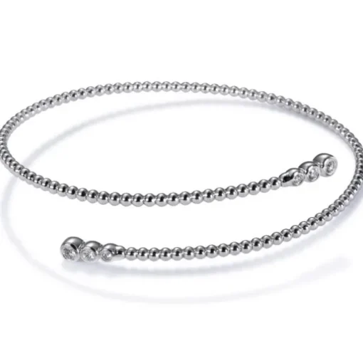 Pulsera "Bubbles" de oro blanco con 6 diamantes en chatón