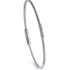 Pulsera "Bubbles" de oro blanco con 6 diamantes talla brillante