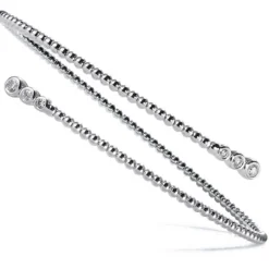 Pulsera "Bubbles" de oro blanco con 6 diamantes en chatón