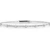 Pulsera rígida "Bubbles" de oro blanco con diamantes en chatón
