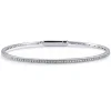 Pulsera rígida de oro blanco con diamantes en garra 0.38 quilates