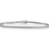 Pulsera Riviere de oro blanco con diamantes talla brillante en garra