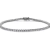 Pulsera Riviere de oro blanco con diamantes talla brillante