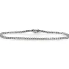 Pulsera Riviere de oro blanco con diamantes talla brillante en garra