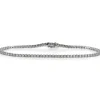 Pulsera Riviere de oro blanco con diamantes talla brillante en garra