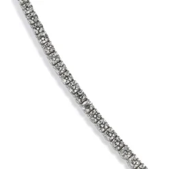 Pulsera Riviere de oro blanco con diamantes talla brillante en garra