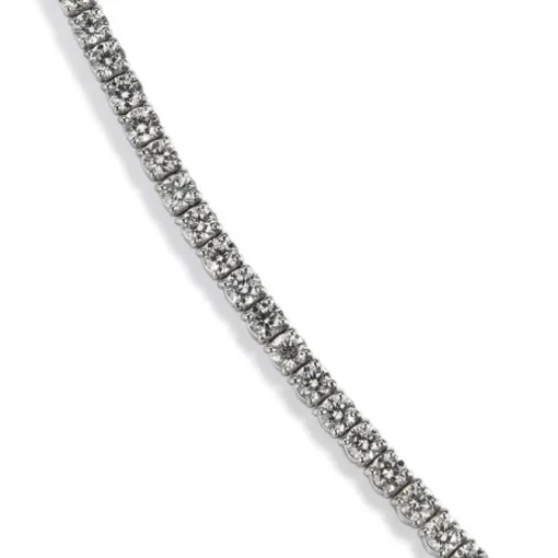 Pulsera Riviere de oro blanco con diamantes talla brillante en garra