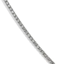 Pulsera Riviere de oro blanco con diamantes talla brillante en garra
