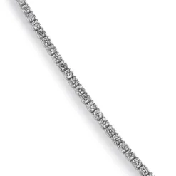 Pulsera Riviere de oro blanco con diamantes talla brillante en garra