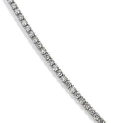 Pulsera Riviere de oro blanco con diamantes talla brillante en garra