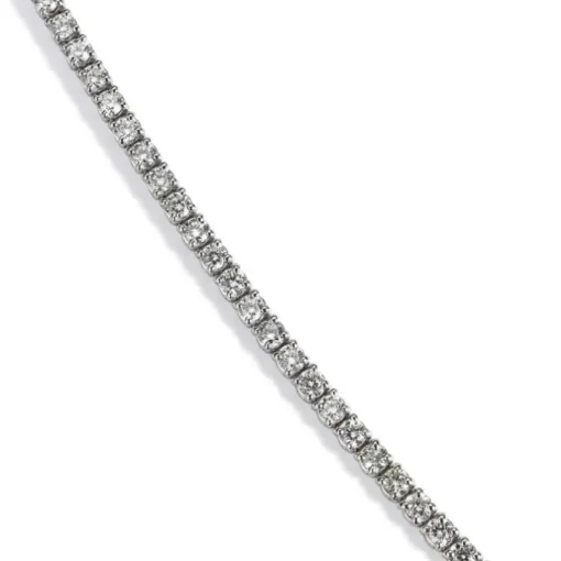 Pulsera Riviere de oro blanco con diamantes talla brillante en garra