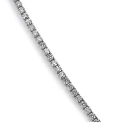 Pulsera Riviere de oro blanco con diamantes talla brillante en garra