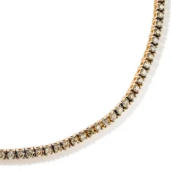 Pulsera Riviere de oro rosa con diamantes brown