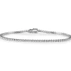 Pulsera Riviere oro blanco con diamantes 3 garras