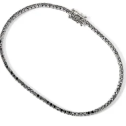 Pulsera Riviere oro blanco con diamantes negros