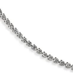 Pulsera Riviere oro blanco con diamantes 3 garras