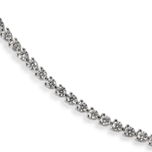 Pulsera Riviere oro blanco con diamantes 3 garras