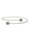 Pulsera "Tu y Yo" de oro blanco con diamantes blancos y negros