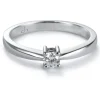 Solitario "Annabella" de oro blanco con diamante talla brillante 0.13 quilates