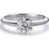 Solitario "Daniela" de oro blanco con diamante talla brillante 0.74 quilates