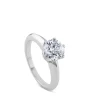 Solitario de oro blanco 1,5 quilates engastado en 6 garras