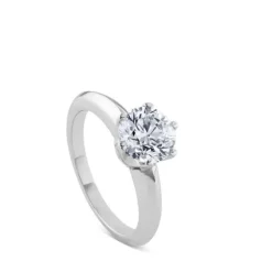 Solitario de oro blanco 1,5 quilates engastado en 6 garras
