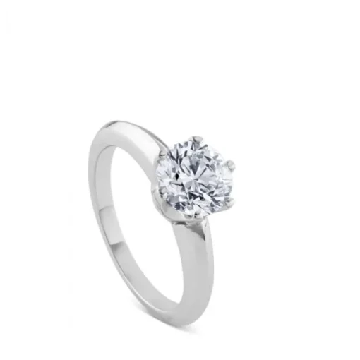 Solitario de oro blanco 1,5 quilates engastado en 6 garras