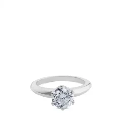 Solitario de oro blanco 1,5 quilates engastado en 6 garras