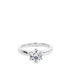 Solitario de oro blanco con diamante talla brillante de 1.18 quilates