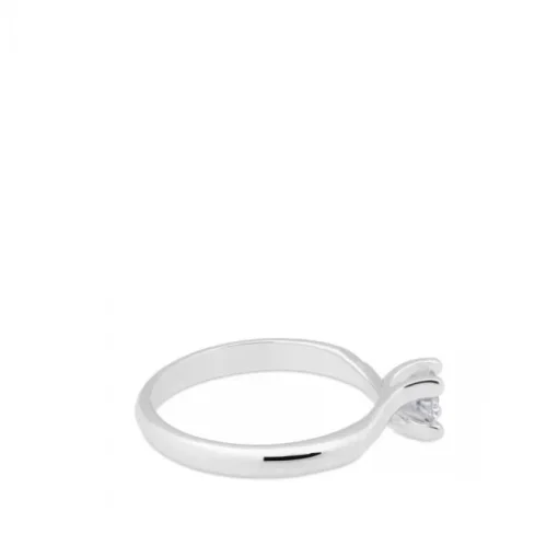 Solitario de oro blanco con diamante de 0.25 quilates
