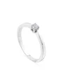Solitario de oro blanco de 0,11 quilates engastado en 4 garras