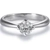 Solitario "Diana" de oro blanco con diamante talla brillante 0.51 quilates
