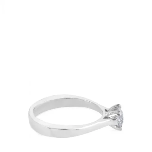 Solitario "Julieta" de oro blanco con diamante talla brillante de 0.25 quilates