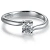 Solitario "Leticia" de oro blanco con diamante talla brillante 0.07 quilates