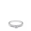 Solitario media alianza de oro blanco con diamante central talla brillante