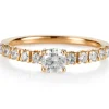 Sortija "Atenea" de oro rosa con diamantes