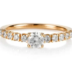 Sortija "Atenea" de oro rosa con diamantes