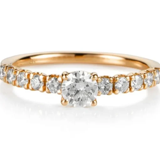 Sortija "Atenea" de oro rosa con diamantes