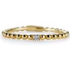 Sortija "Bubbles" de oro amarillo con diamante en 4 garras