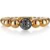 Sortija "Bubbles" de oro rosa con diamantes negros