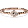 Sortija "Bubbles" de oro rosa con 4 diamantes en chatón