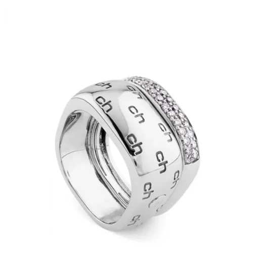 Sortija Chocrón By 121 maxi chic de oro blanco con diamantes