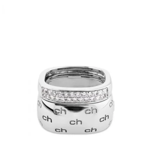 Sortija Chocrón By 121 maxi chic de oro blanco con diamantes