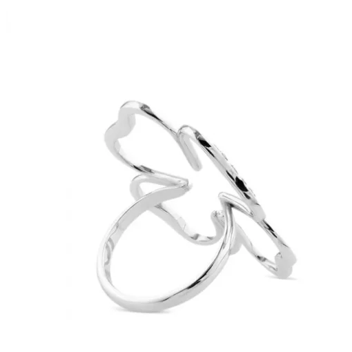 Sortija cLOVEr de oro blanco y diamantes