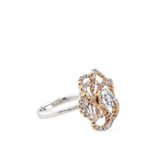 Sortija "Hypnose" de oro blanco y oro rosa con diamantes