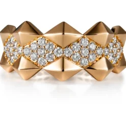Sortija "Link" de oro rosa con diamantes