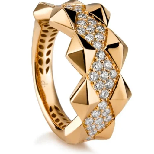Sortija "Link" de oro rosa con diamantes